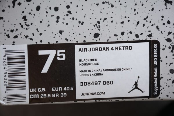 AIR JORDAN 4 RETRO OG BRED