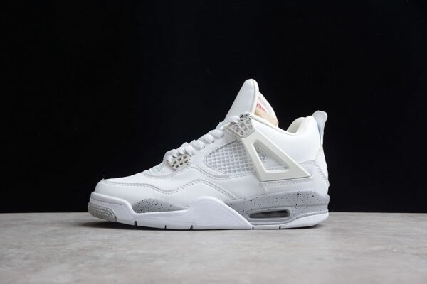 AIR JORDAN 4 RETRO WHITE OREO WHITE_TECH GREY_BLACK_FIRE RED