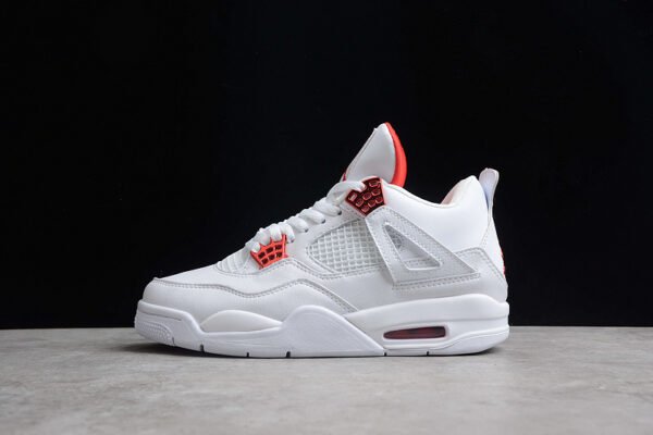 AIR JORDAN 4 RETRO WHITE_UNIVERSITY RED_METALLIC SILVER