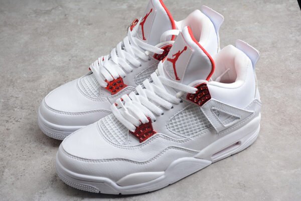 AIR JORDAN 4 RETRO WHITE_UNIVERSITY RED_METALLIC SILVER
