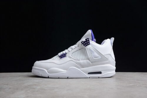 AIR JORDAN 4 RETRO WHITE_COURT PURPLE_METALLIC SILVER