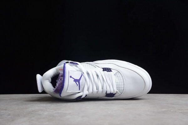 AIR JORDAN 4 RETRO WHITE_COURT PURPLE_METALLIC SILVER