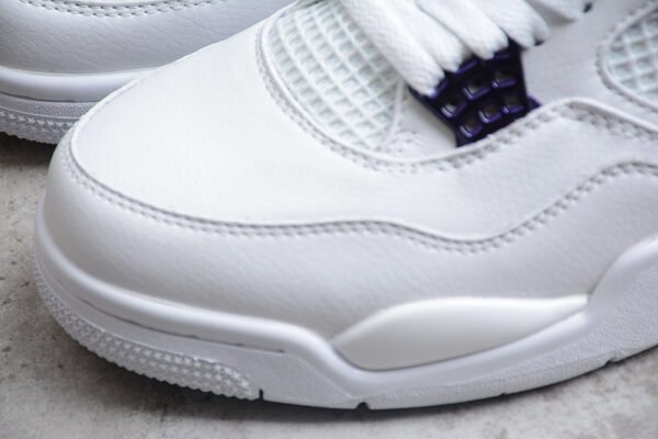 AIR JORDAN 4 RETRO WHITE_COURT PURPLE_METALLIC SILVER