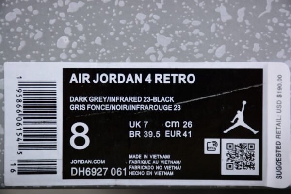 AIR JORDAN 4 RETRO INFRARED DARK GREY_INFRARED
