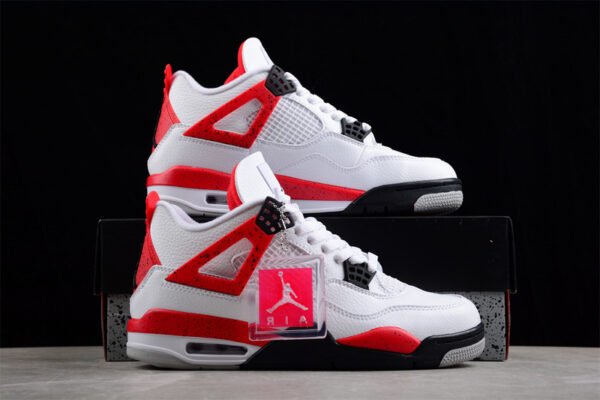 AIR JORDAN 4 RED CEMENT WHITE_FIRE RED-BLACK-NEUTRAL GREY