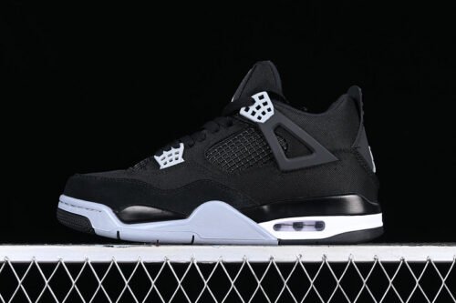 AIR JORDAN 4 RETRO BLACK_WHITE_FIRE RED_LIGHT STEEL GREY