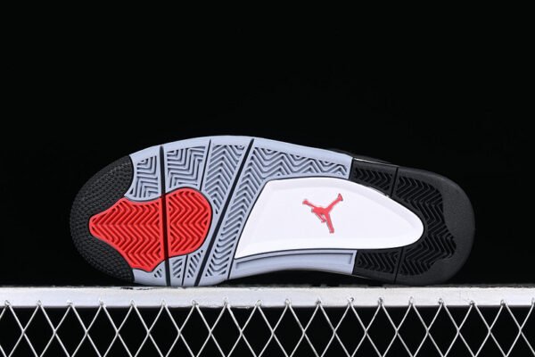AIR JORDAN 4 RETRO BLACK_WHITE_FIRE RED_LIGHT STEEL GREY