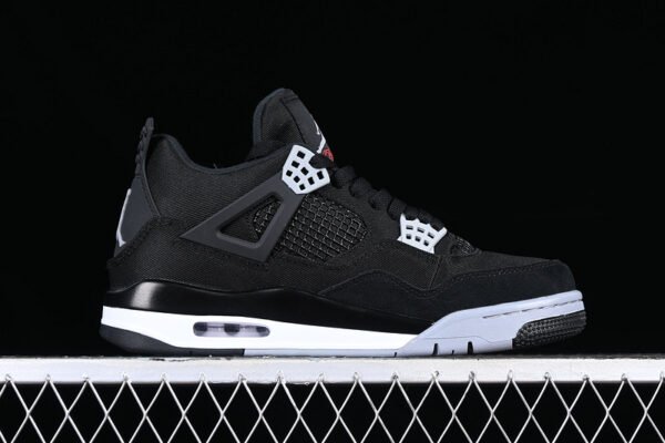 AIR JORDAN 4 RETRO BLACK_WHITE_FIRE RED_LIGHT STEEL GREY