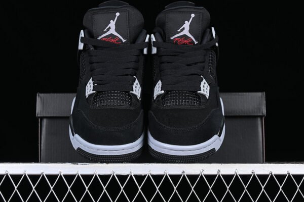 AIR JORDAN 4 RETRO BLACK_WHITE_FIRE RED_LIGHT STEEL GREY