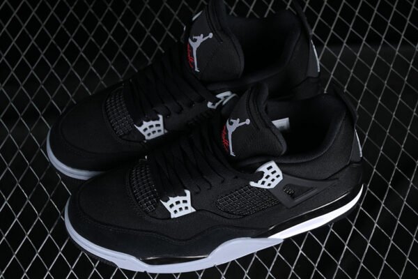 AIR JORDAN 4 RETRO BLACK_WHITE_FIRE RED_LIGHT STEEL GREY