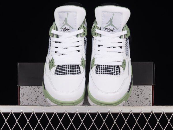 AIR JORDAN 4 RETRO WHITE_OIL GREEN_DARK ASH_NEUTRAL GREY