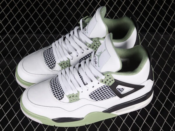 AIR JORDAN 4 RETRO WHITE_OIL GREEN_DARK ASH_NEUTRAL GREY
