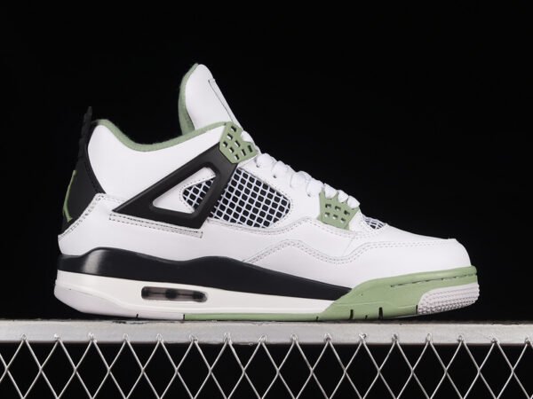 AIR JORDAN 4 RETRO WHITE_OIL GREEN_DARK ASH_NEUTRAL GREY