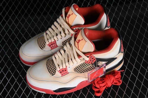 JORDAN AIR JORDAN 4 RETRO WHITE_RED_BLACK_YELLOW