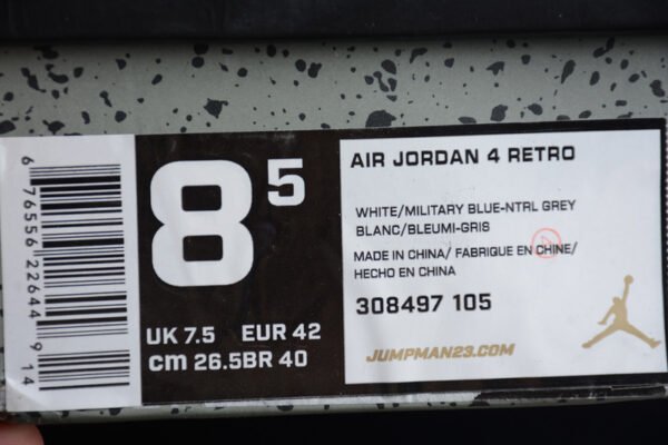 AIR JORDAN 4 RETRO DARK GREY_GREEN GLOW-CEMENT GREY-BLACK