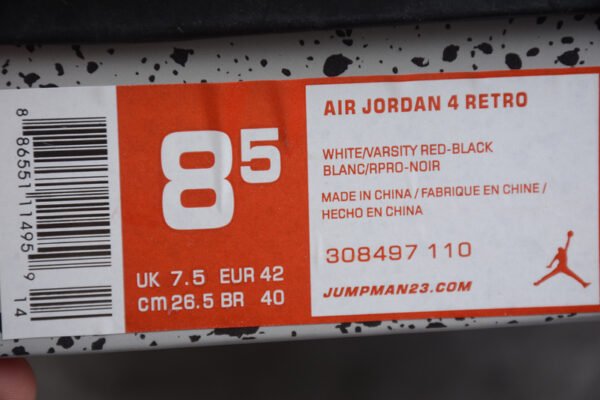 AIR JORDAN 4 RETRO BRED 2019 RELEASE BLACK_FIRE RED-CEMENT GREY