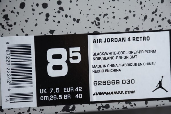 AIR JORDAN 4 RETRO FEAR PACK BLACK_WHITE-COOL GREY_PLTNM