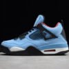 TRAVIS SCOTTS X AIR JORDAN 4 CACTUS JACK OLIERS UNIVERSITY BLUE