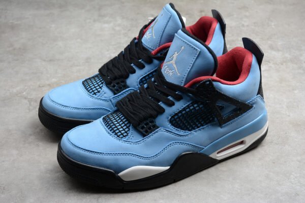 TRAVIS SCOTTS X AIR JORDAN 4 CACTUS JACK OLIERS UNIVERSITY BLUE