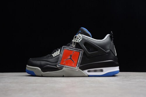 AIR JORDAN 4 RETRO ALTERNATE BLACK_GAME ROYAL-MATTE SILVER