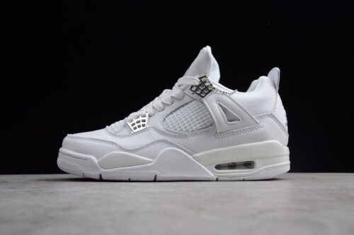 AIR JORDAN 4 IV RETRO PURE MONEY WHITE_METALLIC SILVER