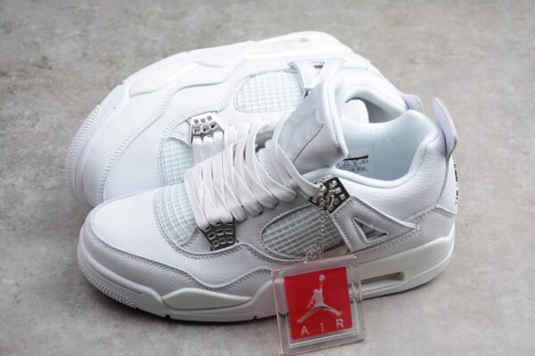 AIR JORDAN 4 IV RETRO PURE MONEY WHITE_METALLIC SILVER