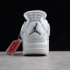 AIR JORDAN 4 IV RETRO PURE MONEY WHITE_METALLIC SILVER
