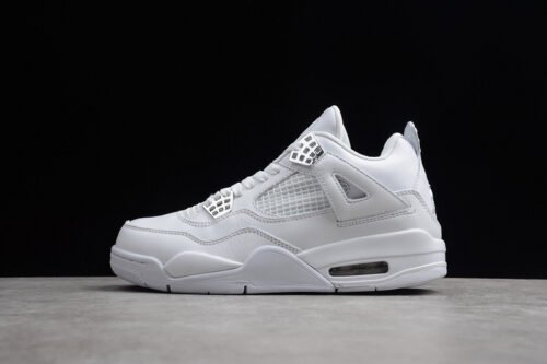 AIR JORDAN 4 RETRO PURE MONEY WHITE_METALLIC SILVER