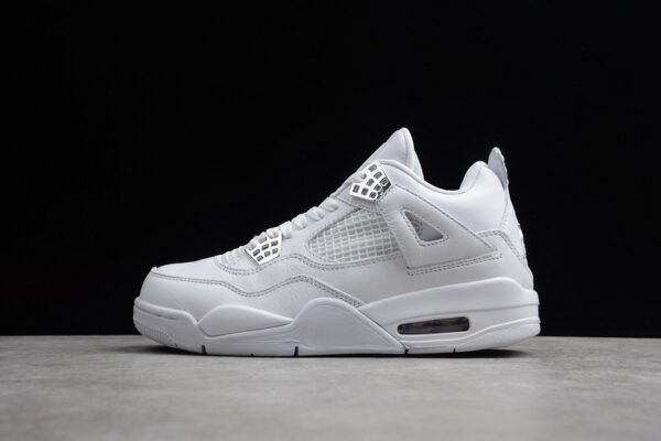 AIR JORDAN 4 RETRO PURE MONEY WHITE_METALLIC SILVER