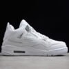 AIR JORDAN 4 RETRO PURE MONEY WHITE_METALLIC SILVER