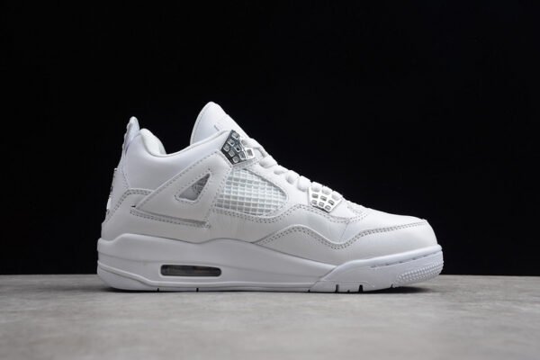 AIR JORDAN 4 RETRO PURE MONEY WHITE_METALLIC SILVER