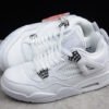 AIR JORDAN 4 RETRO PURE MONEY WHITE_METALLIC SILVER