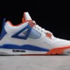 AIR JORDAN 4 RETRO KNICKS WHITE_ROYAL BLUE-ORANGE