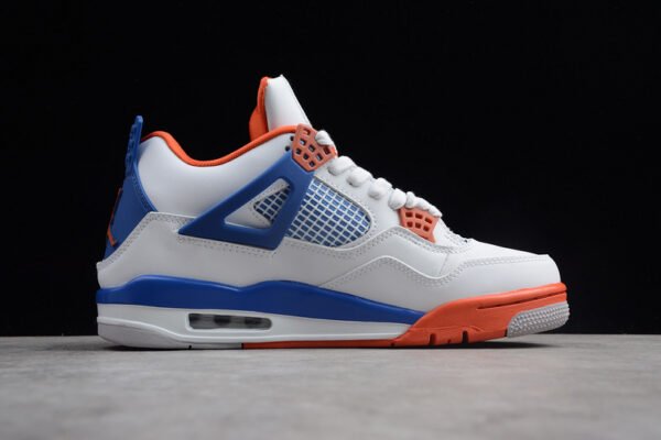 AIR JORDAN 4 RETRO KNICKS WHITE_ROYAL BLUE-ORANGE