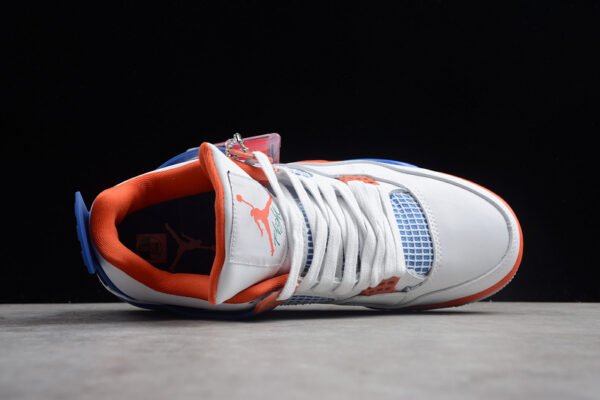 AIR JORDAN 4 RETRO KNICKS WHITE_ROYAL BLUE-ORANGE