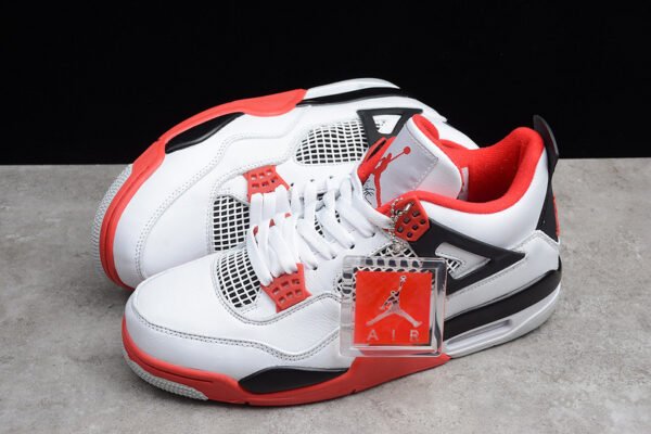 AIR JORDAN 4 RETRO 2012 RELEASE WHITE_VARSITY RED-BLACK