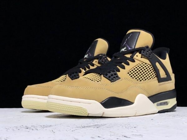 H12 AIR JORDAN 4 RETRO FOSSIL MUSHROM_BLACK_PALE IVORY