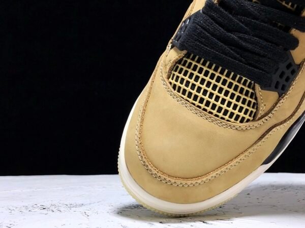 H12 AIR JORDAN 4 RETRO FOSSIL MUSHROM_BLACK_PALE IVORY