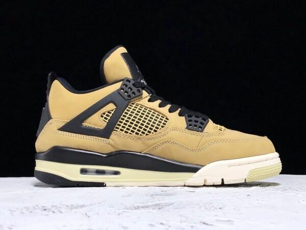 H12 AIR JORDAN 4 RETRO FOSSIL MUSHROM_BLACK_PALE IVORY