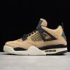 ST AIR JORDAN 4 RETRO FOSSIL MUSHROM_BLACK-FOSSIL-PALE IVORY
