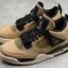 ST AIR JORDAN 4 RETRO FOSSIL MUSHROM_BLACK-FOSSIL-PALE IVORY