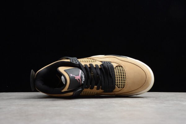 ST AIR JORDAN 4 RETRO FOSSIL MUSHROM_BLACK-FOSSIL-PALE IVORY