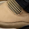 ST AIR JORDAN 4 RETRO FOSSIL MUSHROM_BLACK-FOSSIL-PALE IVORY