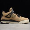 ST AIR JORDAN 4 RETRO FOSSIL MUSHROM_BLACK-FOSSIL-PALE IVORY