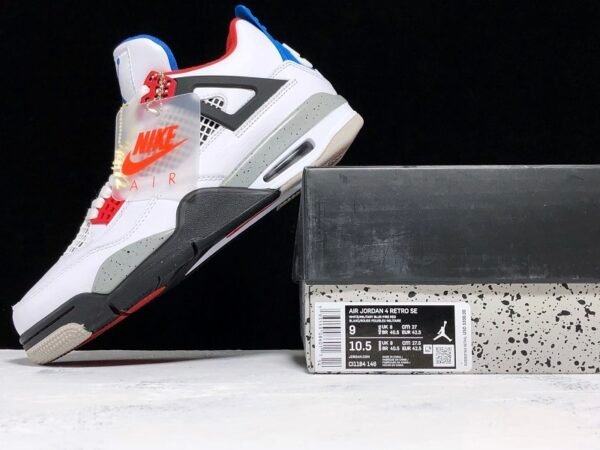H12 AIR JORDAN 4 RETRO WHAT THE WHITE_BLUE_RED