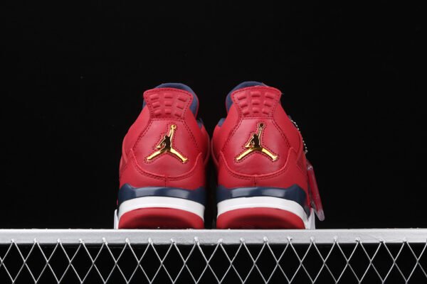 AIR JORDAN 4 RETRO FIBA GYM RED_OBSIDIAN-WHITE-METALLIC GOLD