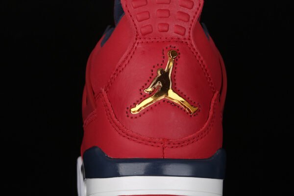 AIR JORDAN 4 RETRO FIBA GYM RED_OBSIDIAN-WHITE-METALLIC GOLD