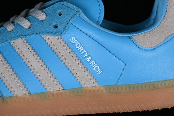 ADIDAS SPORTY & RICH X SAMBA OG BLUE RUSH_CRYSTAL WHITE_GUM THREE
