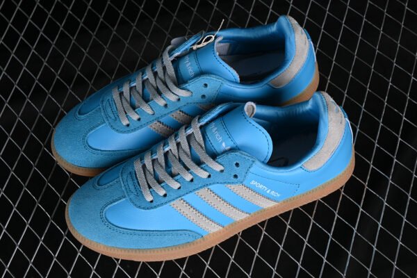 ADIDAS SPORTY & RICH X SAMBA OG BLUE RUSH_CRYSTAL WHITE_GUM THREE
