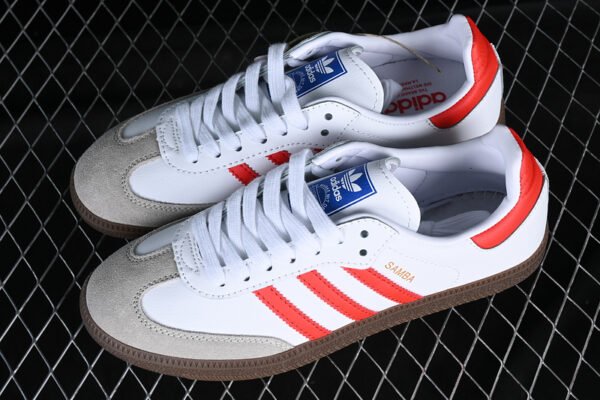 ADIDAS SAMBA VEGAN WHITE_REDK